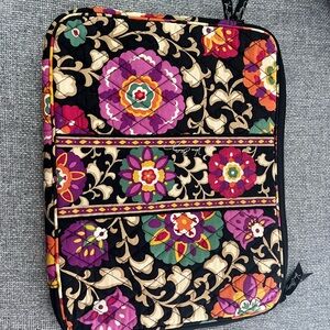 Vera Bradley Black Floral Laptop Bag